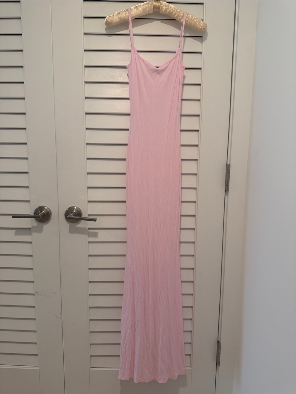 SKIMS Light Pink Slip Maxi Dress
